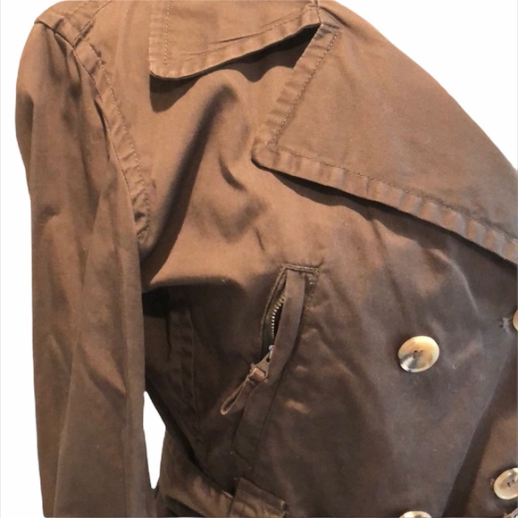 Massimo Dutti Woman Short Trench Sz L - Picture 3 of 6